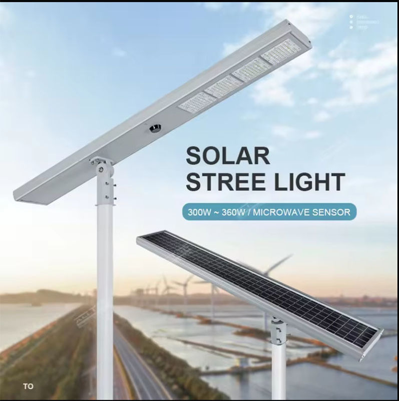 80w 120w 160w Lumière de rue étanche à l'eau Lumière solaire extérieure pour tension d'entrée DC 6V