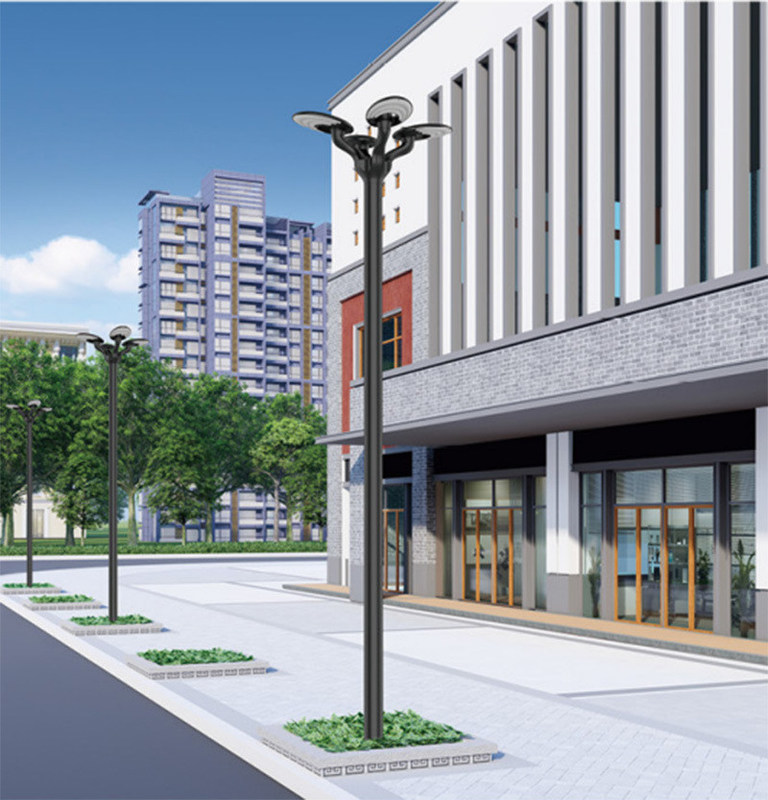 Éclairage de jardin Éclairage de pôle haut 2,5-3,5m 40-60W LED Éclairage de rue solaire Poids du produit 23kg