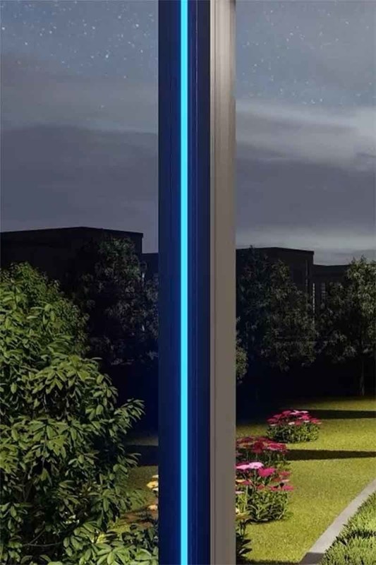 Lumière de jardin LED extérieure avec alerte de lumière du jour 6000K et pôle en aluminium à moulage sous pression