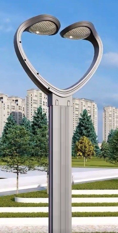 Lumière de jardin LED extérieure avec alerte de lumière du jour 6000K et pôle en aluminium à moulage sous pression